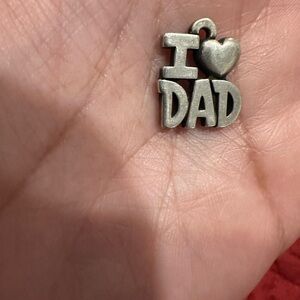 James Avery Silver 'I Love Dad' Charm - retired , hard to find!